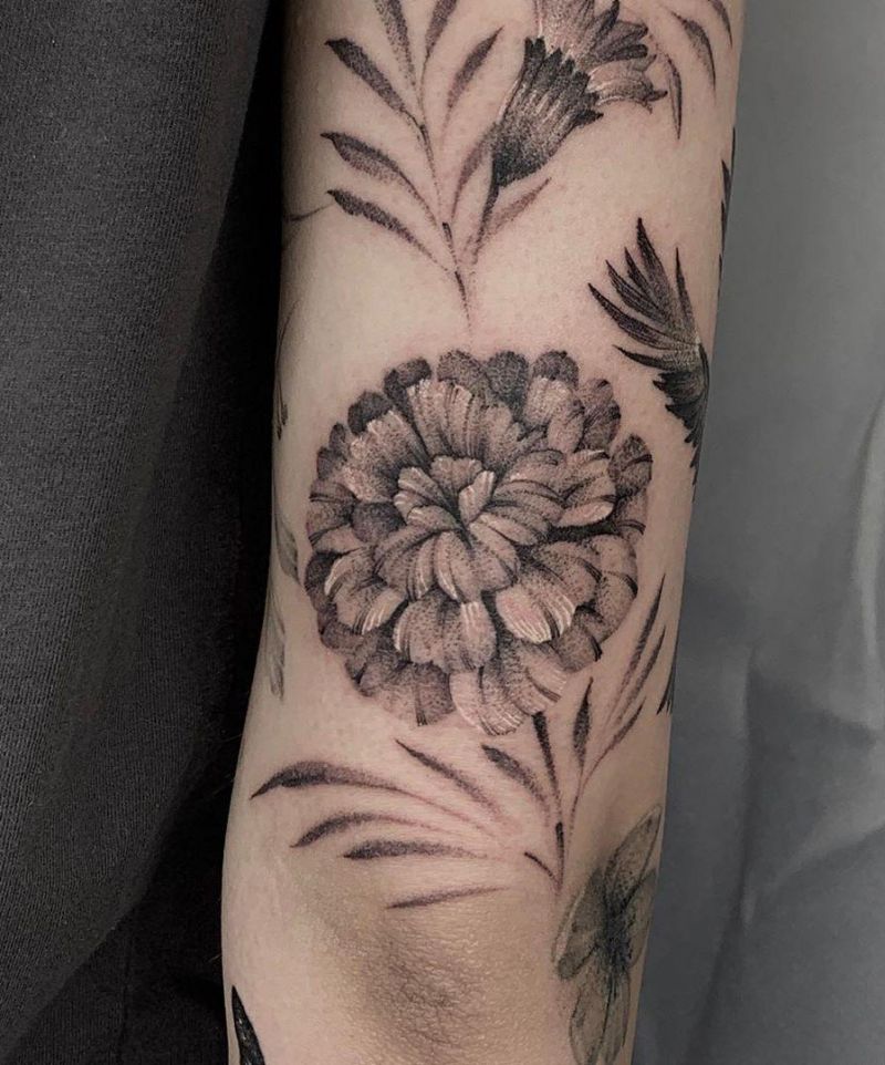 30 Elegant Marigold Tattoos You Must Love