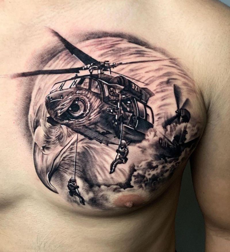 30 Amazing Helicopter Tattoos For Your Next Ink