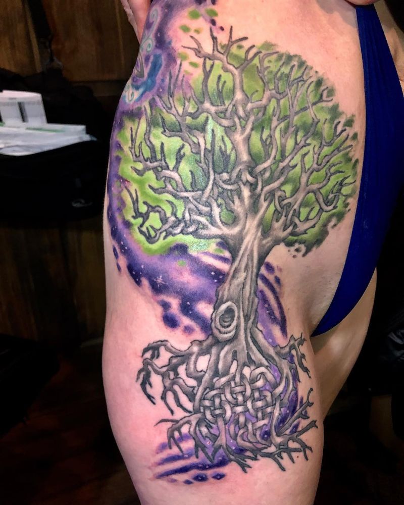 30 Great Watercolor Tree Tattoos You Must Love