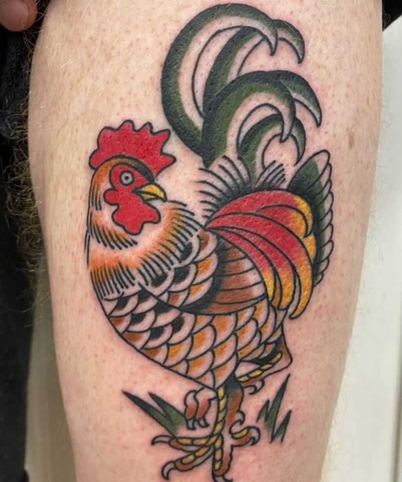 30 Unique Rooster Tattoos You Must Love