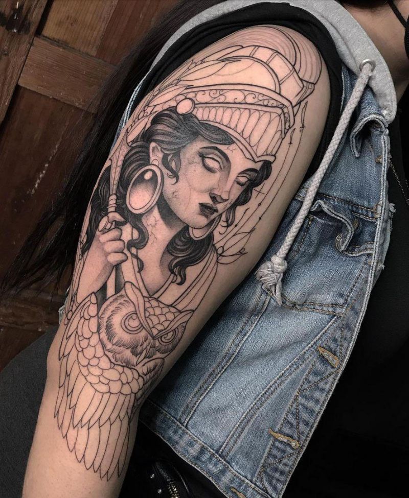 30 Unique Athena Tattoos You Must Try