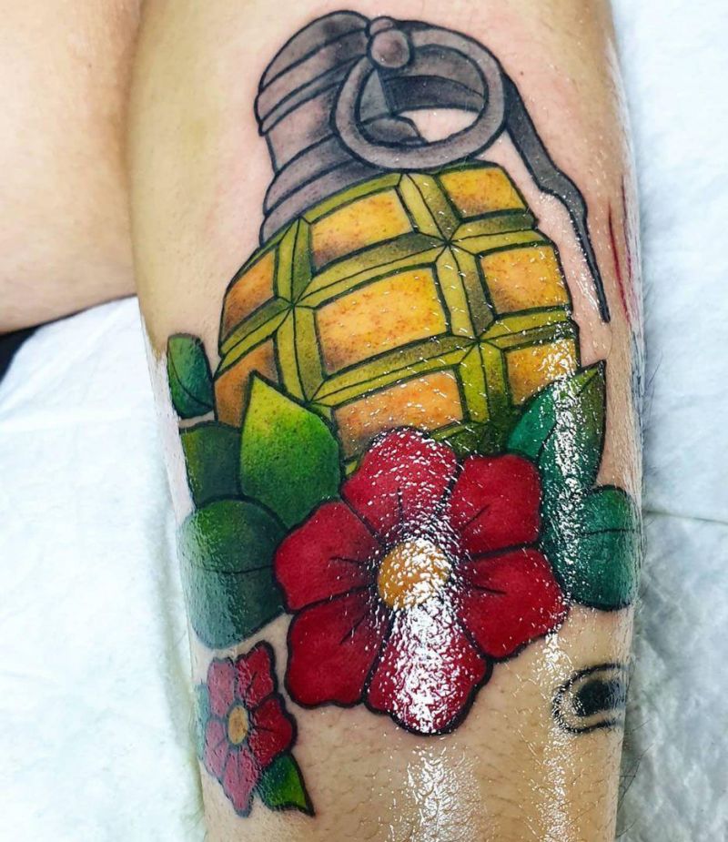 30 Unique Grenade Tattoos You Can Copy