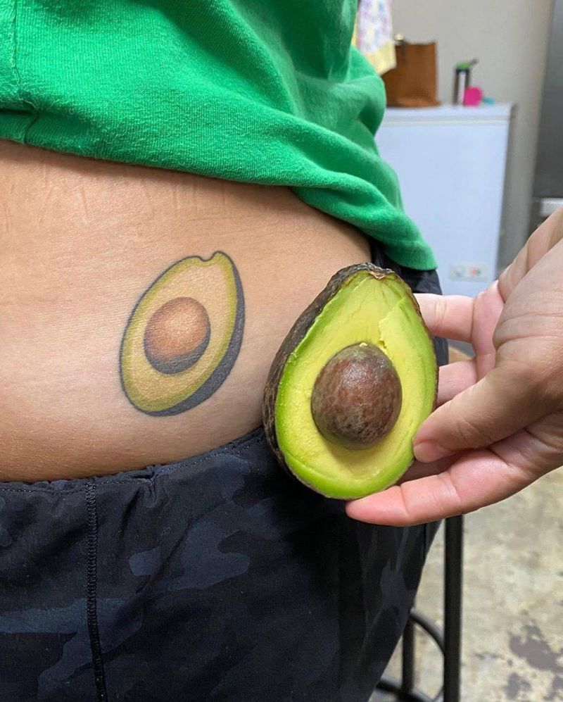 30 Elegant Avocado Tattoos for Your Next Ink