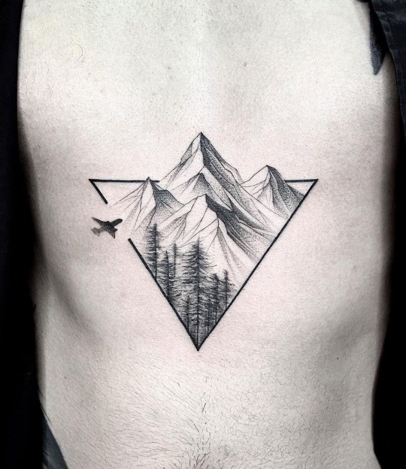 30 Elegant Mountain Tattoos for Your Inspiration