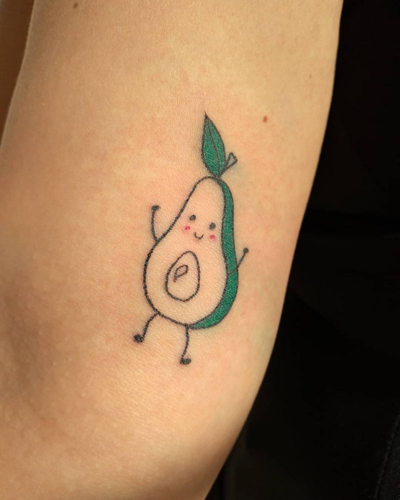 30 Elegant Avocado Tattoos for Your Next Ink