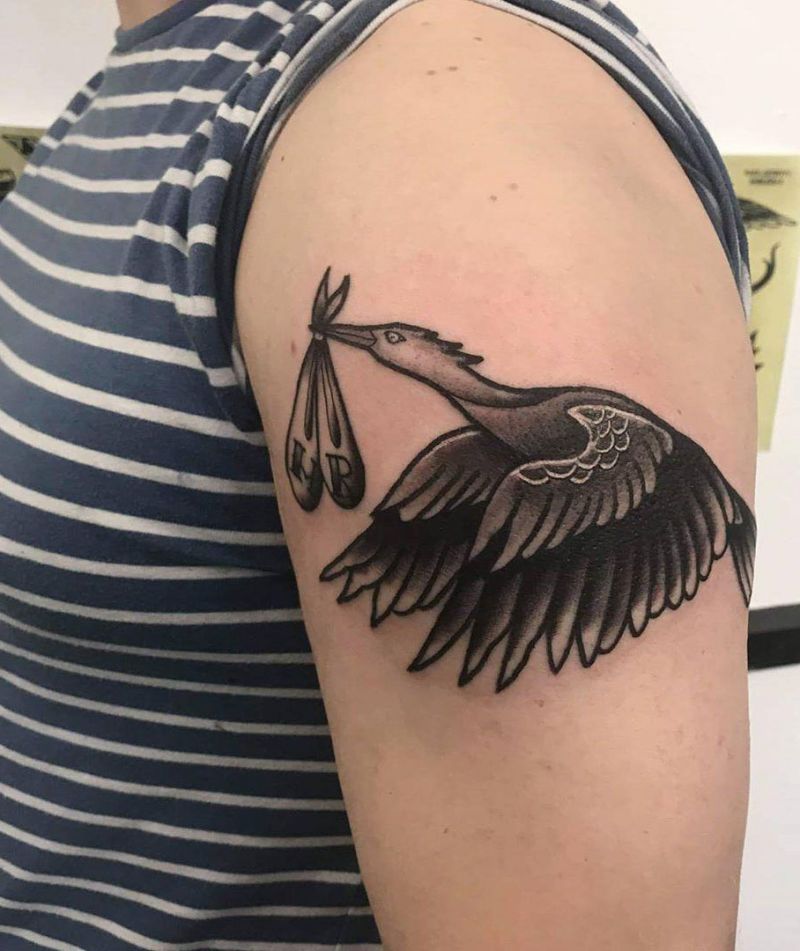 30 Gorgeous Stork Tattoos Make You Attractive