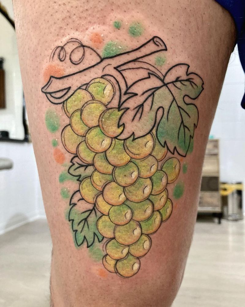 30 Beautiful Grape Tattoos You Must Love