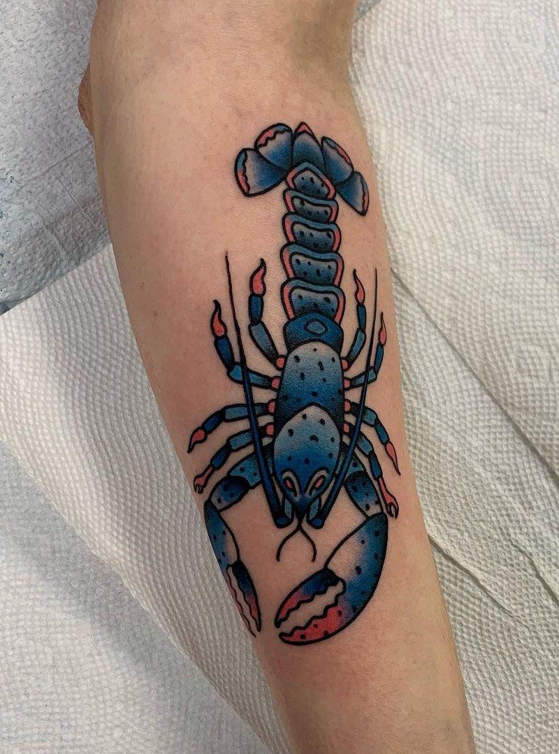 30 Unique Lobster Tattoos You Must Love