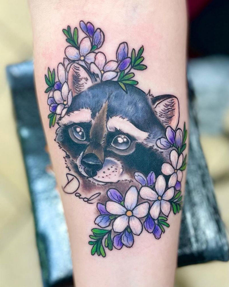 Raccoon Tattoo Design