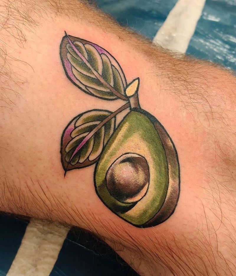 30 Elegant Avocado Tattoos for Your Next Ink