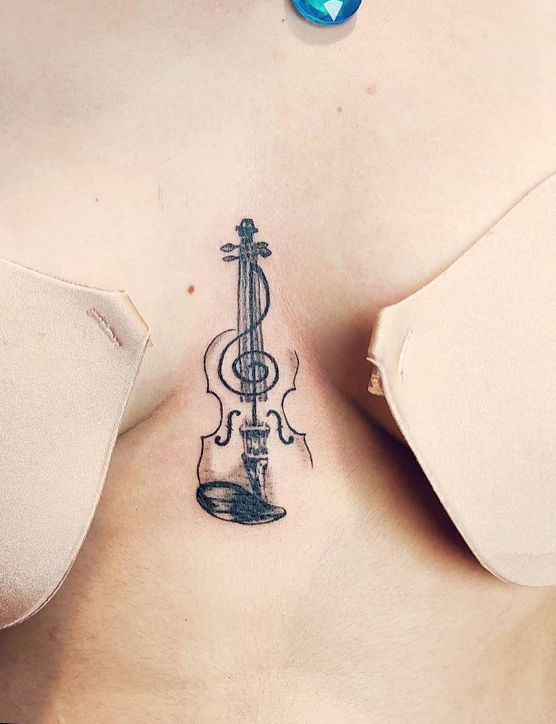 30 Elegant Violin Tattoos You Can Copy