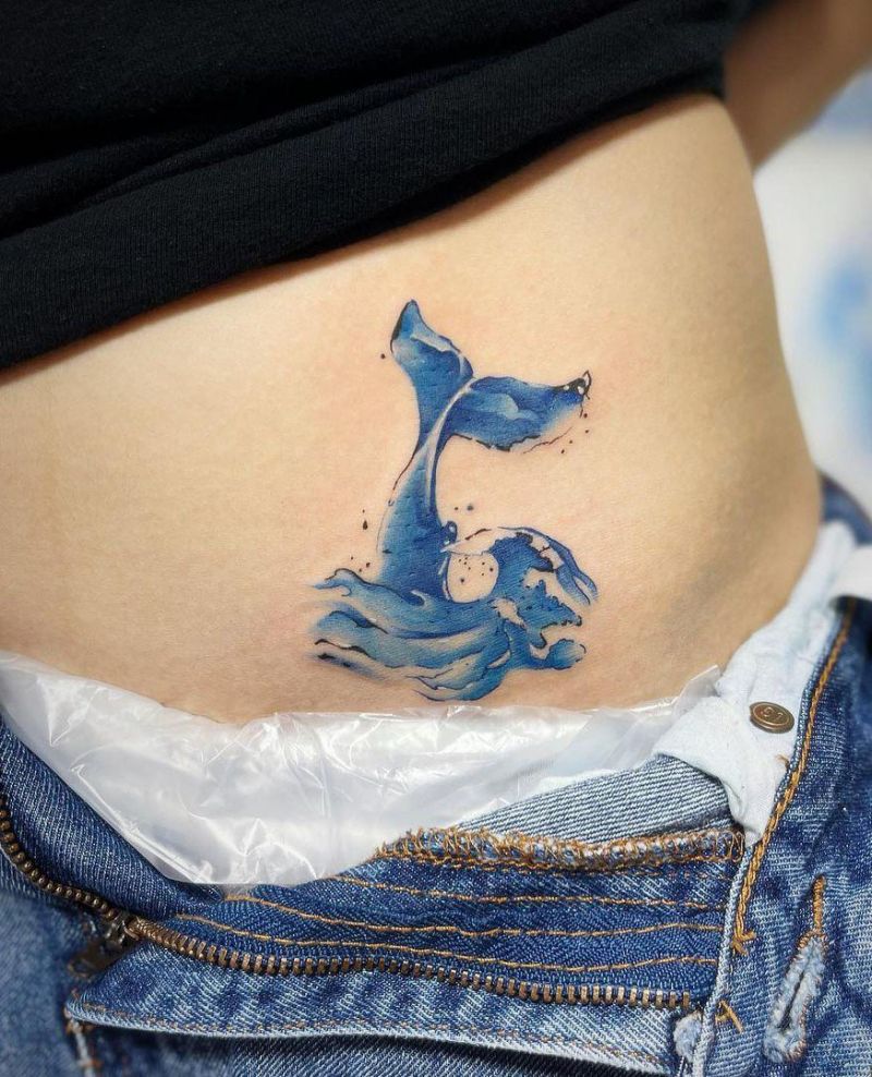 30 Elegant Blue Whale Tattoos for Your Inspiration