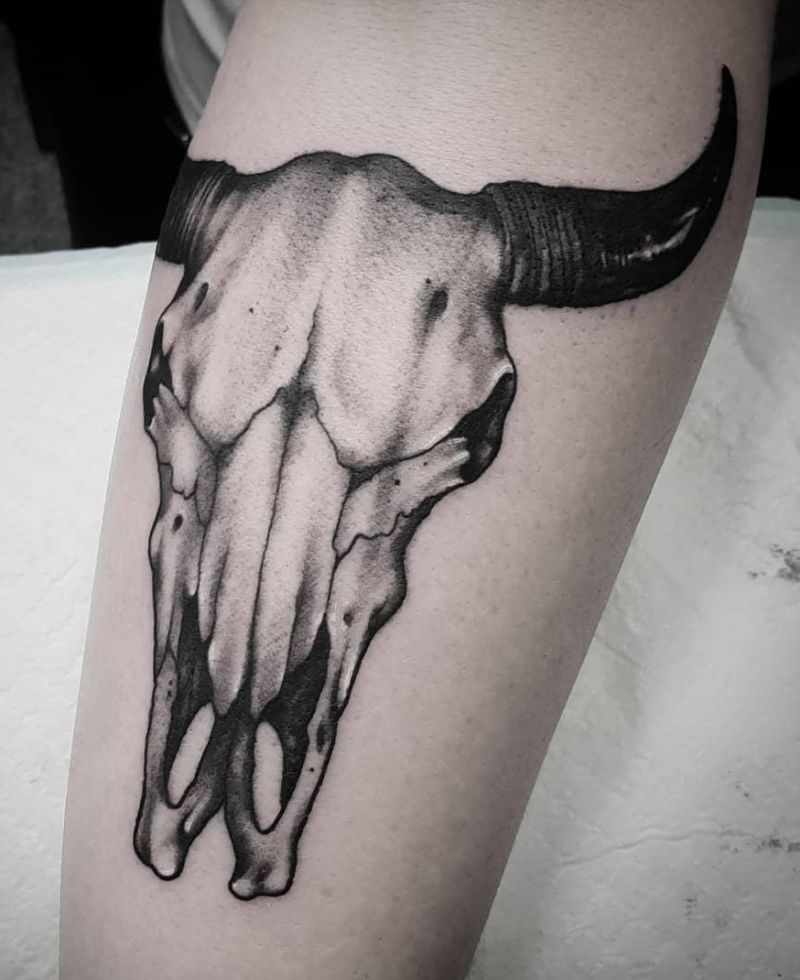30 Unique Bull Skull Tattoos You Can Copy
