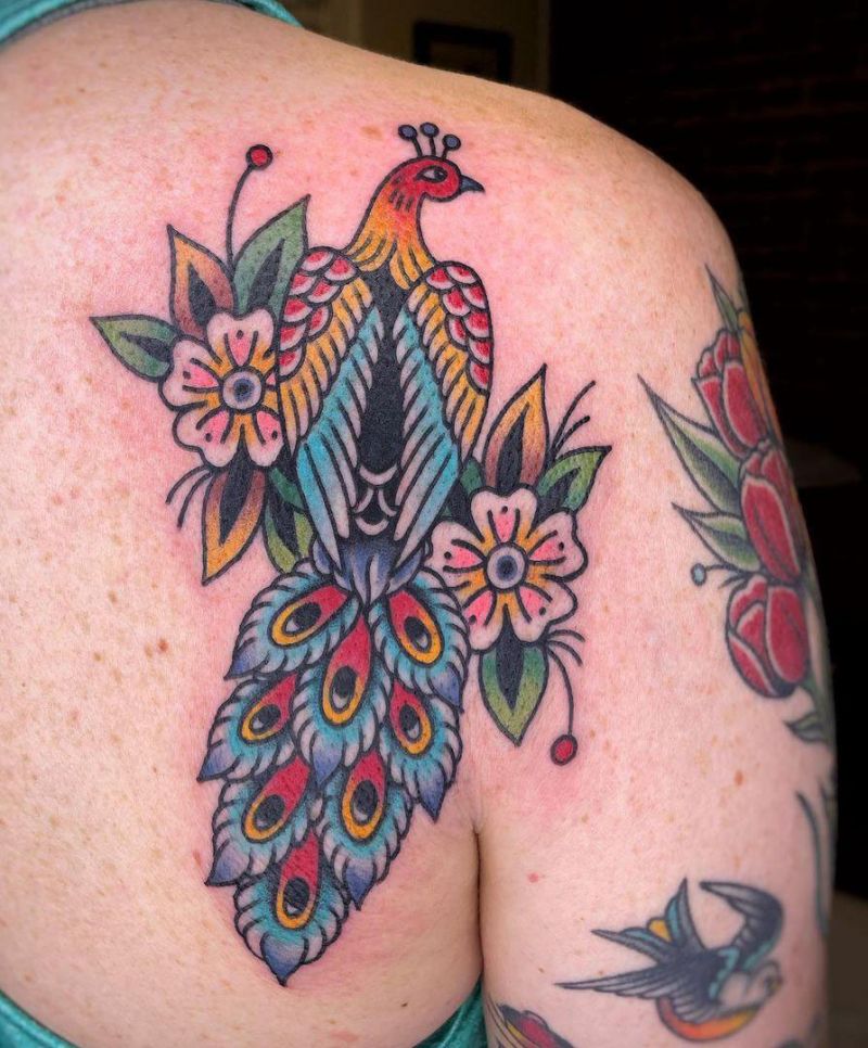 30 Pretty Peacock Tattoos You Must Love