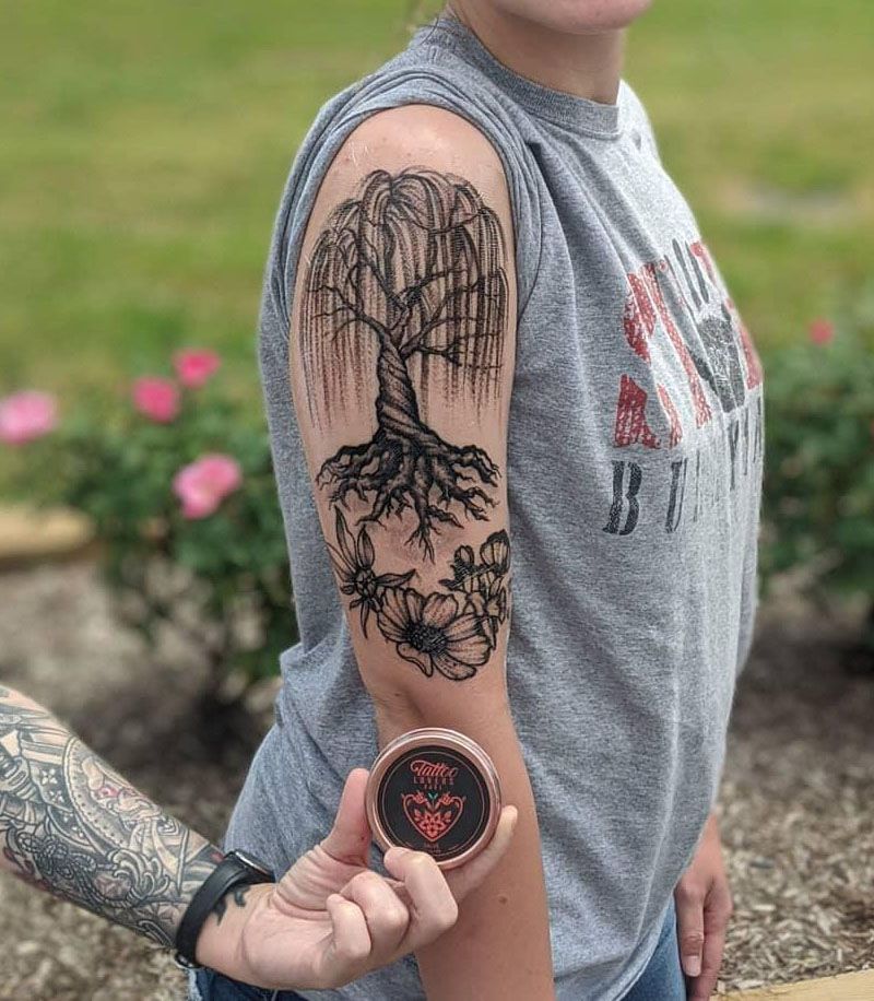 30 Unique Weeping Willow Tattoos For Your Next Ink