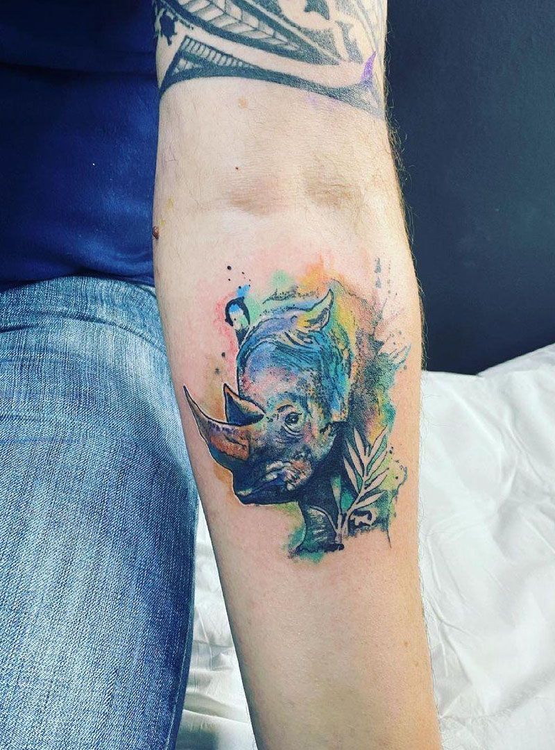 30 Gorgeous Rhino Tattoos You Need to Copy