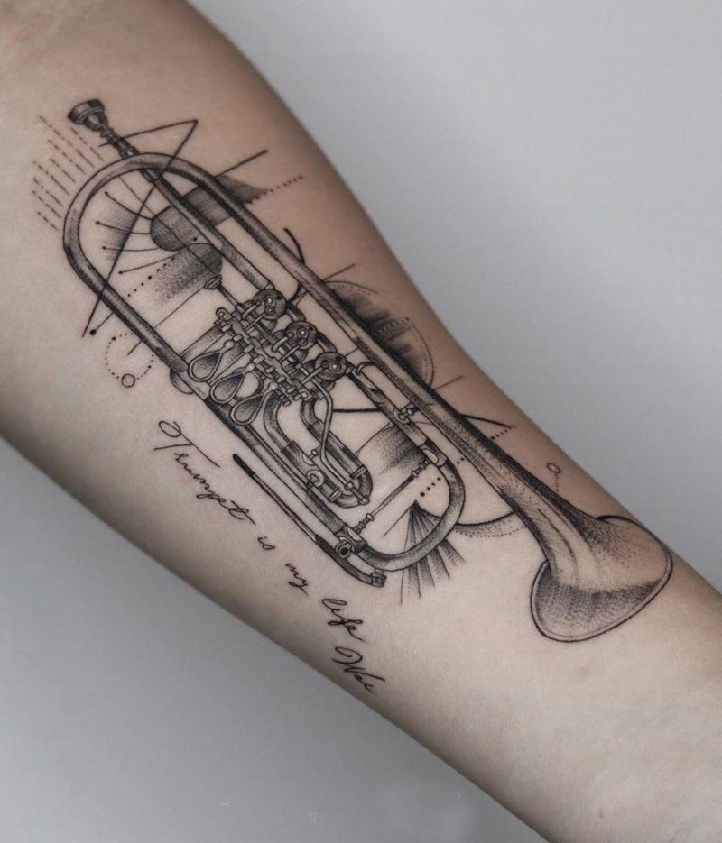 30 Unique Trumpet Tattoos You Can Copy