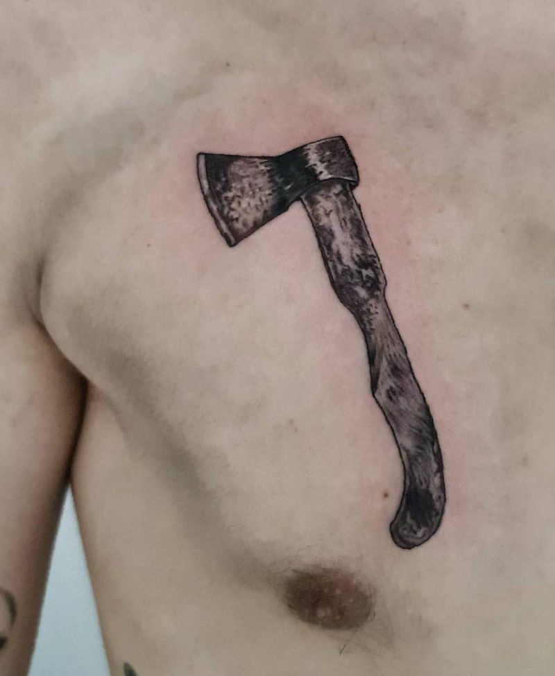 30 Pretty Axe Tattoos You Can Copy