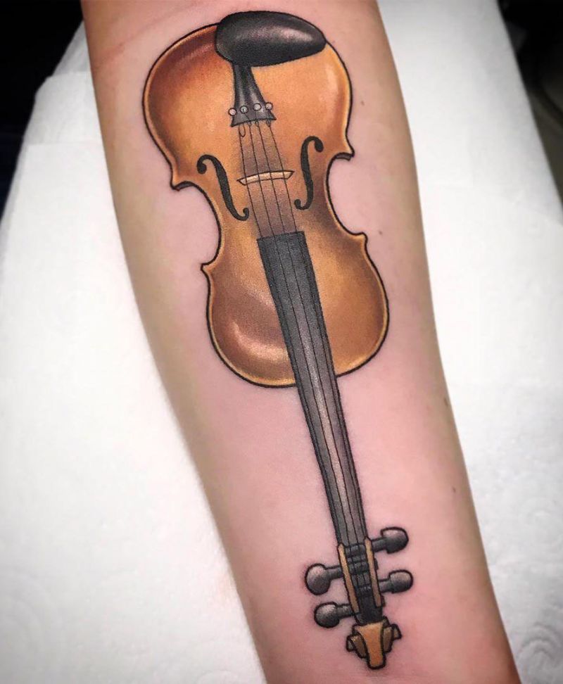 30 Elegant Violin Tattoos You Can Copy