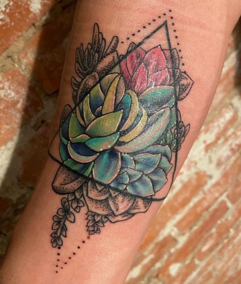 30 Beautiful Succulent Tattoos You Must Love