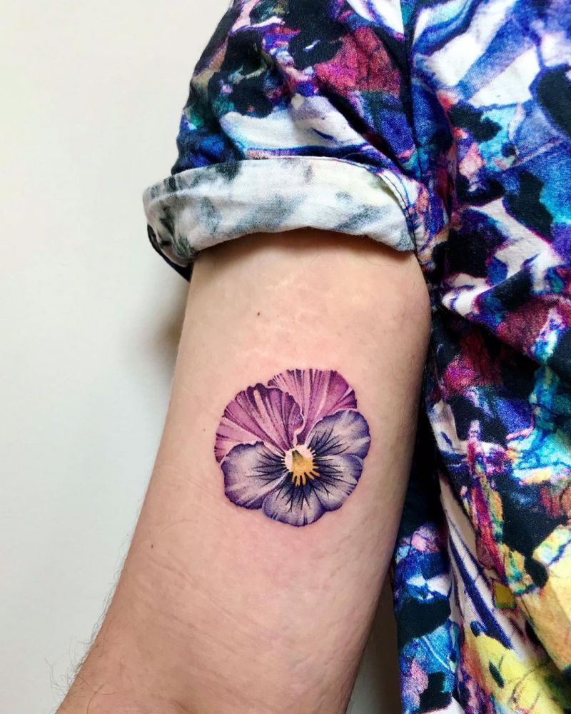 30 Gorgeous Pansy Tattoos You Can Copy