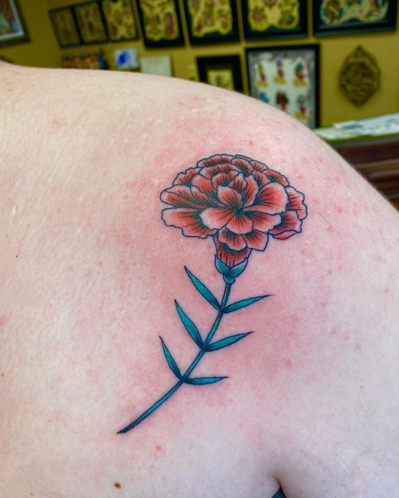 30 Wonderful Carnation Tattoos You Can’t Miss
