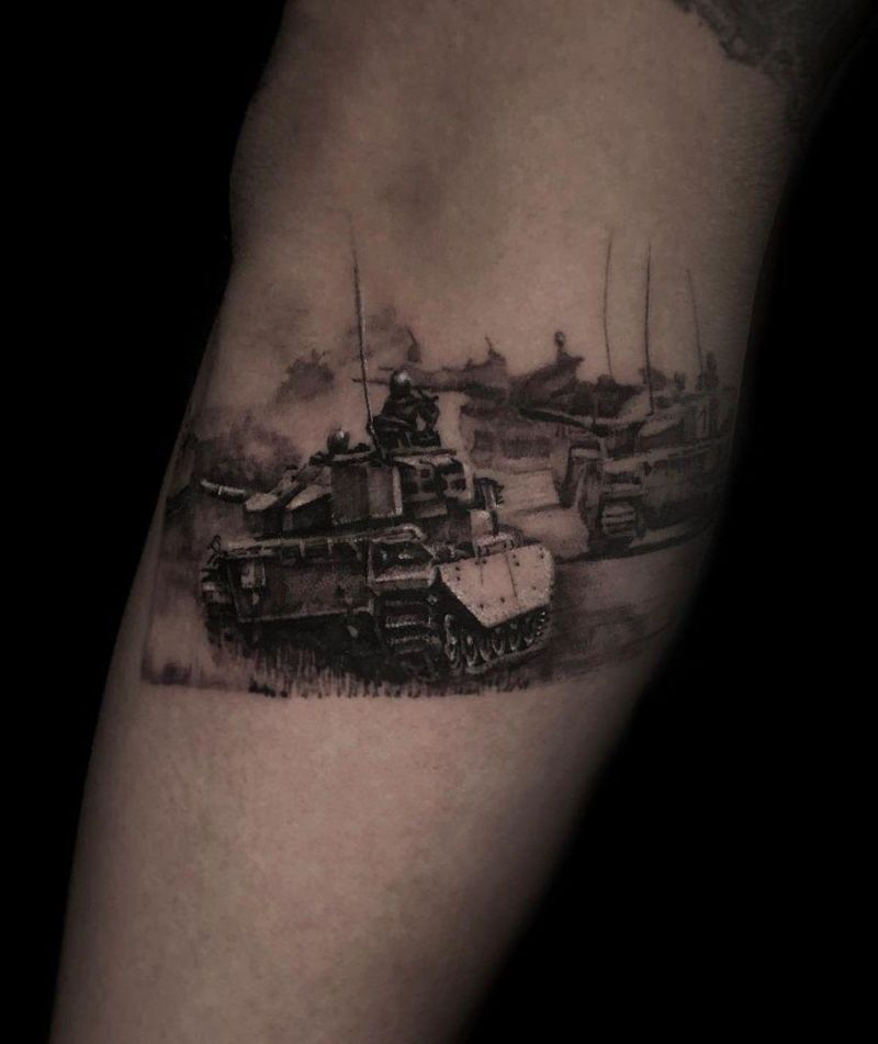 30 Unique Tank Tattoos You Must Love