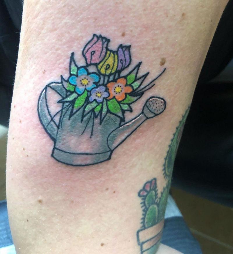 30 Elegant Watering Can Tattoos You Can Copy