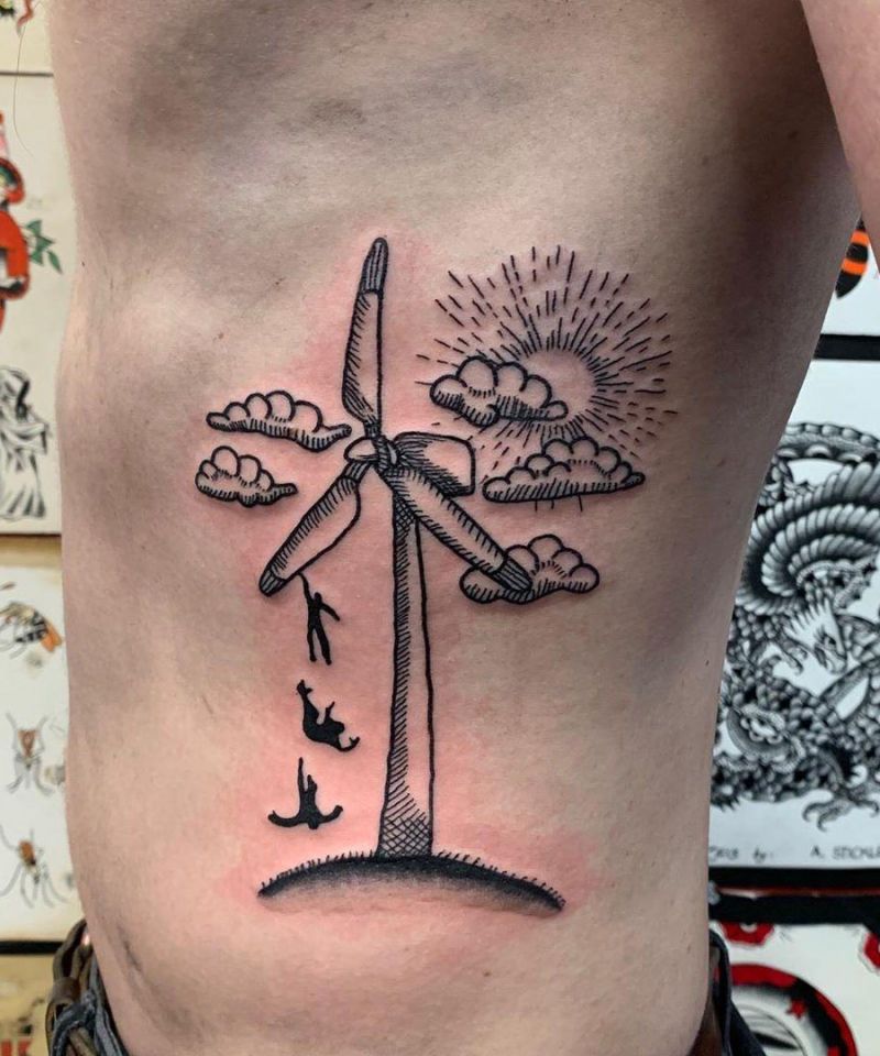 30 Gorgeous Windmill Tattoos You Must See