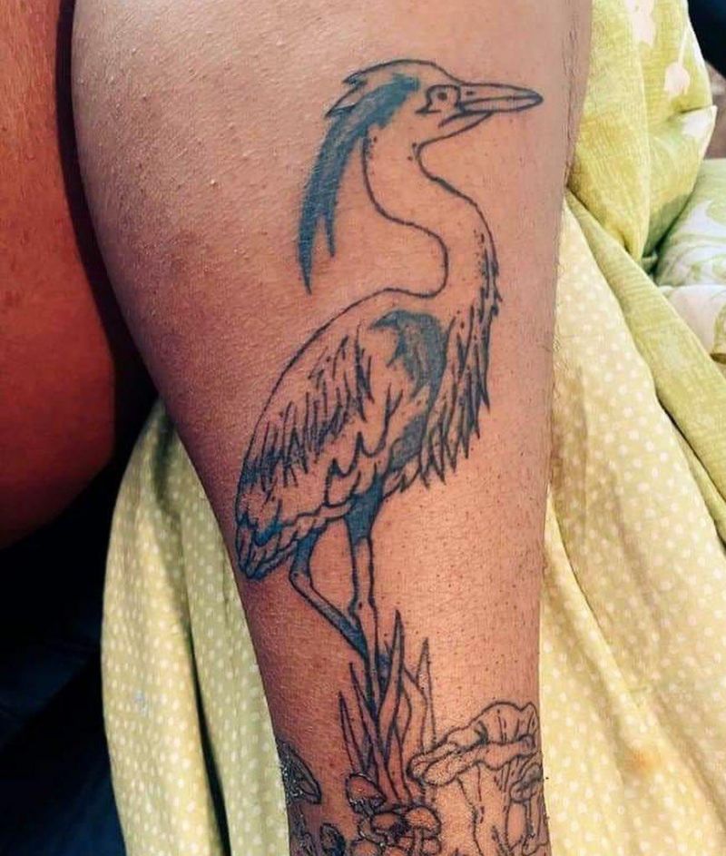 30 Elegant Crane Tattoos You Must See