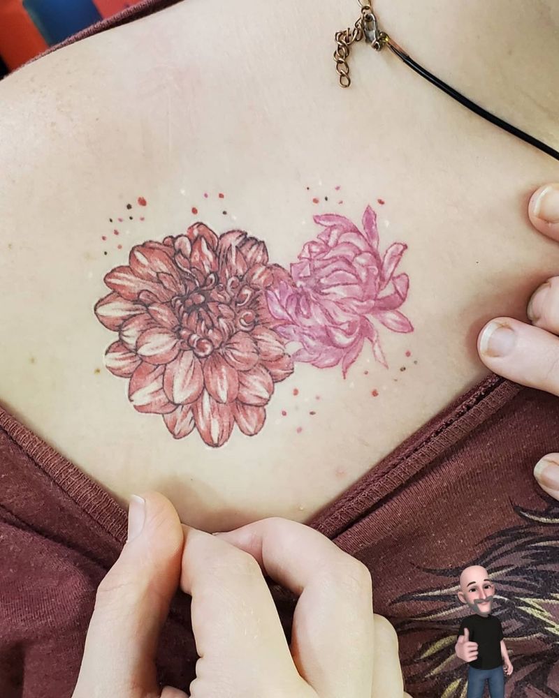 30 Beautiful Dahlia Tattoos You Can Copy