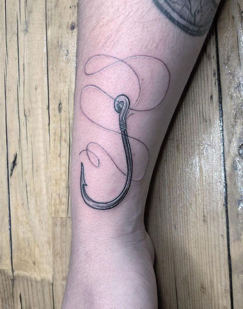 30 Elegant Fishhook Tattoos You Must See