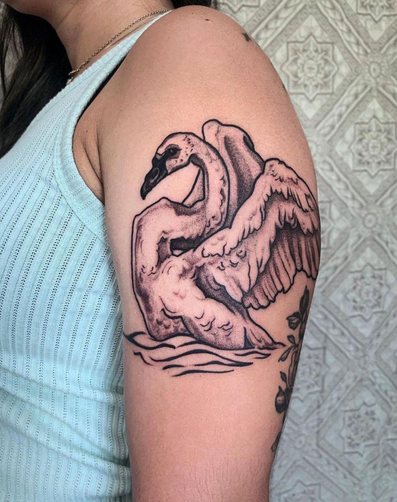 30 Beautiful Swan Tattoos You Should Try