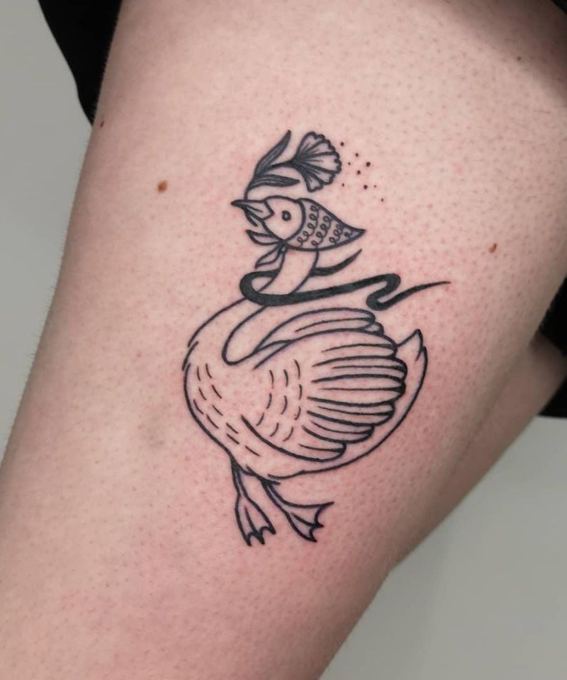 30 Adorable Goose Tattoos You Can Copy