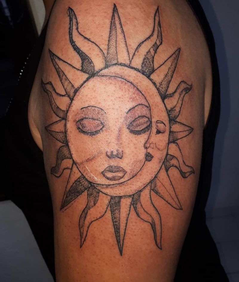 30 Elegant Sun and Moon Tattoos for Your Inspiration