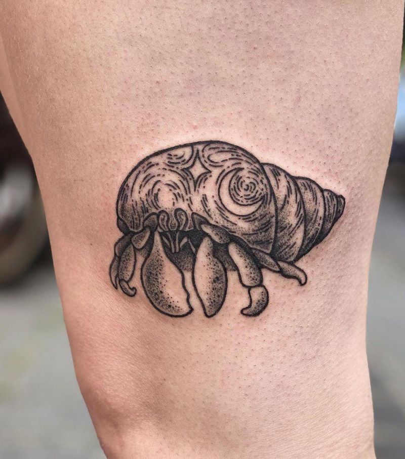 30 Wonderful Hermit Crab Tattoos You Can't Miss