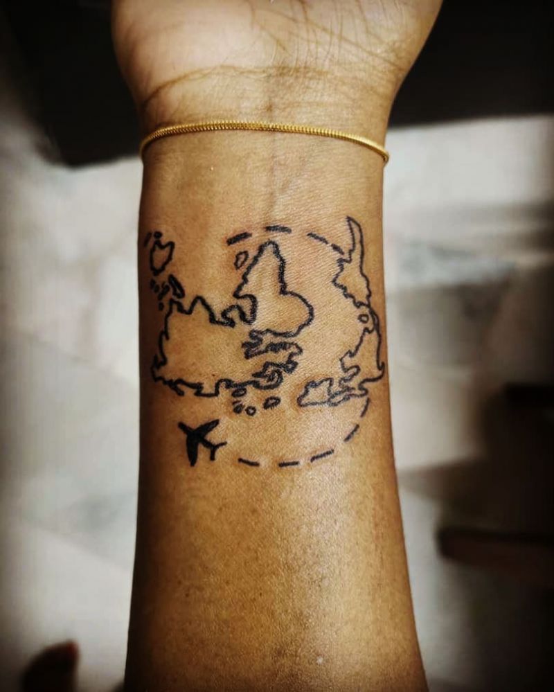 30 Beautiful Map Tattoos You Can Copy