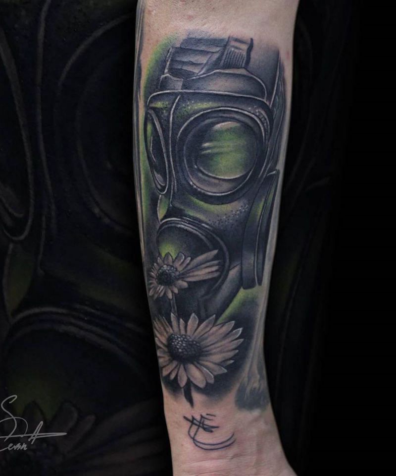 30 Unique Gas Mask Tattoos to Inspire You