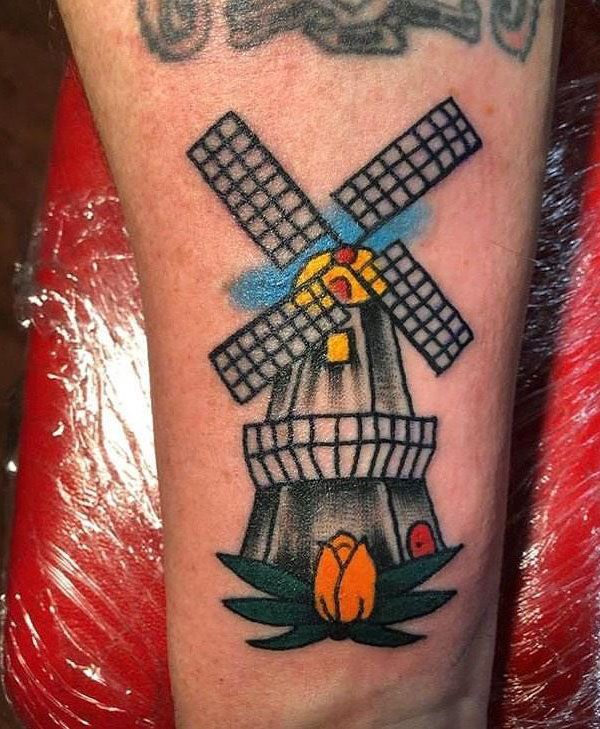 30 Gorgeous Windmill Tattoos You Must See