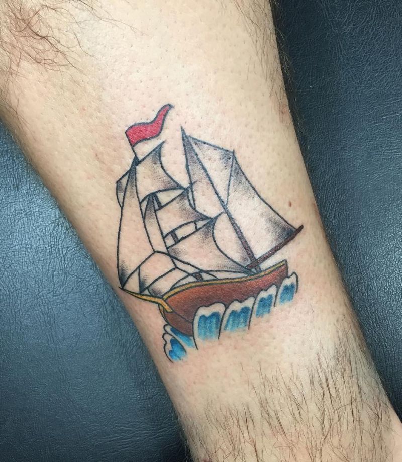30 Gorgeous Sailing Boat Tattoos You Should Try