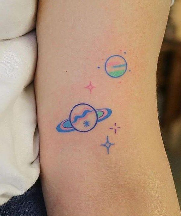 30 Gorgeous Saturn Tattoos You Must Love