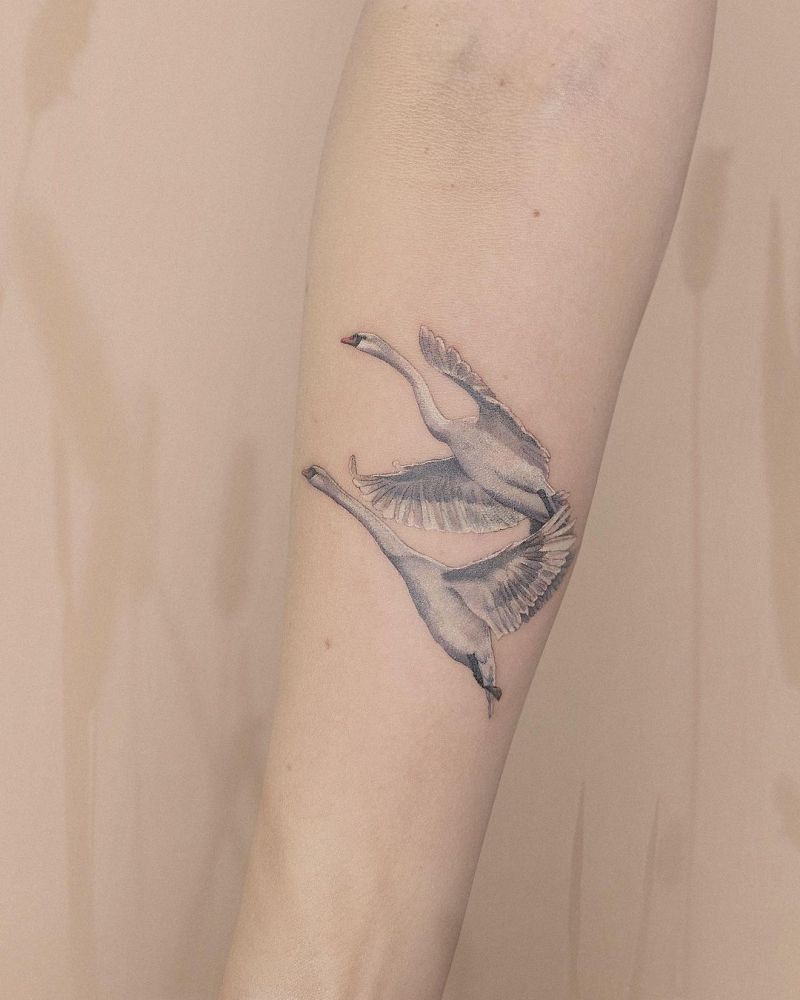 30 Beautiful Swan Tattoos You Should Try