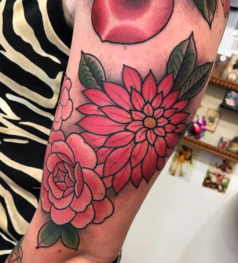 30 Beautiful Dahlia Tattoos You Can Copy