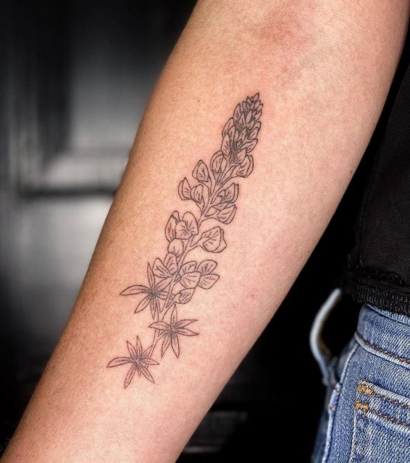 30 Elegant Lupine Tattoos You Must Love