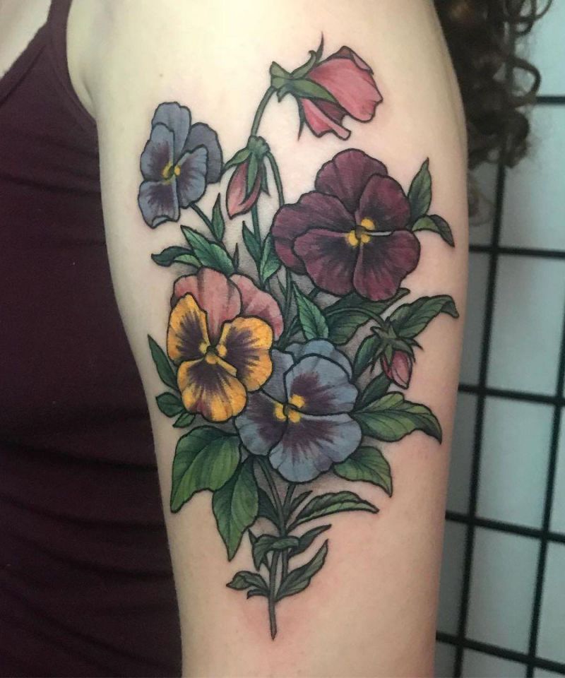 30 Gorgeous Pansy Tattoos You Can Copy