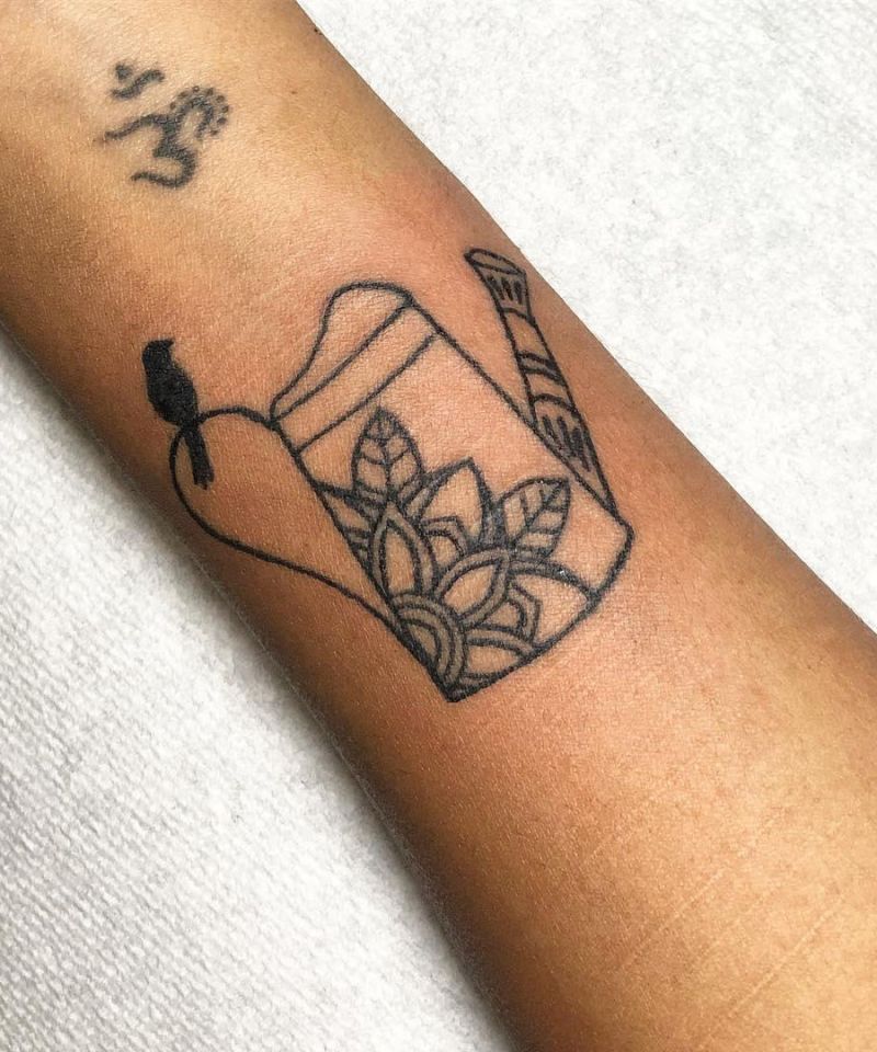30 Elegant Watering Can Tattoos You Can Copy