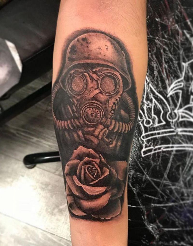 30 Unique Gas Mask Tattoos to Inspire You