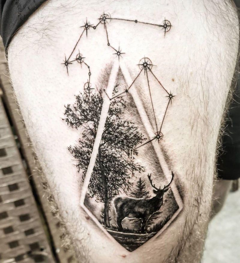 30 Gorgeous Stag Tattoos You Should Try
