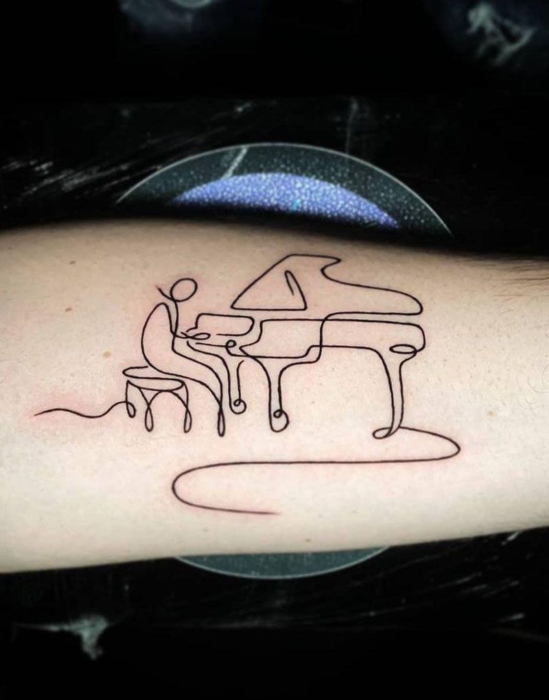 30 Elegant Piano Tattoos You Must Love