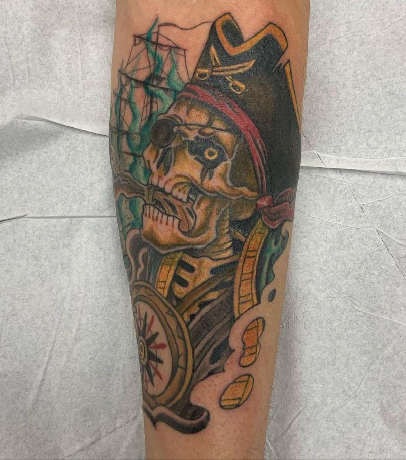 30 Excellent Pirate Tattoos You Can Copy